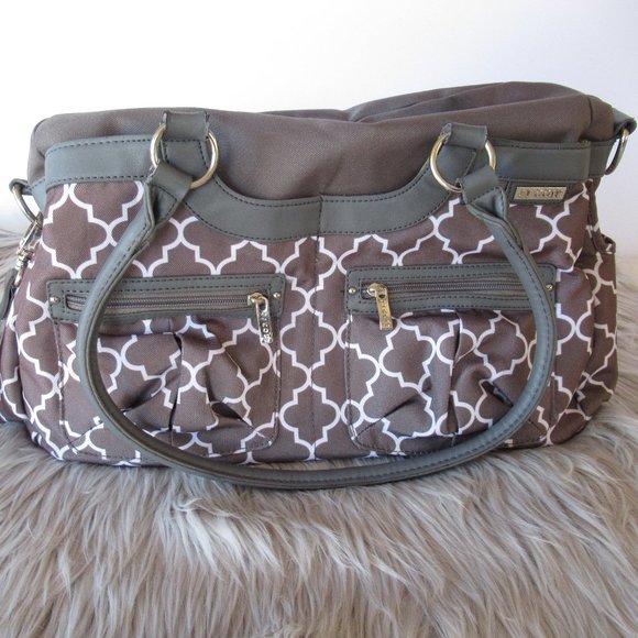 JJ Cole Satchel Diaper Bag Gray - Picture 1 of 16